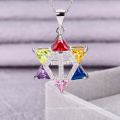 personnalisé fantaisie nouveau design étoile évidé bijoux couleur pendentif